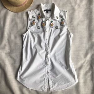 Banana Republic jeweled sleeveless top